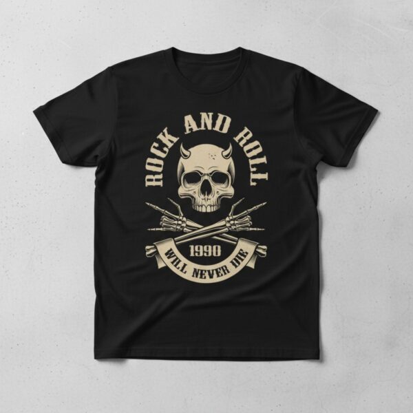 Rock and Roll Skull Tee