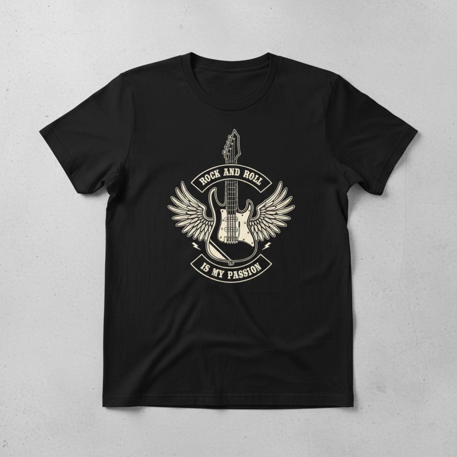 Winged Guitar Rock and Roll Tee Winged Guitar Rock and Roll Tee